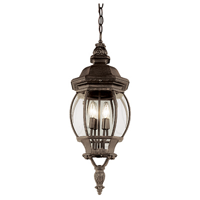 Trans Globe Lighting 4067 BC 4 Light Hanging Lantern in Black Copper